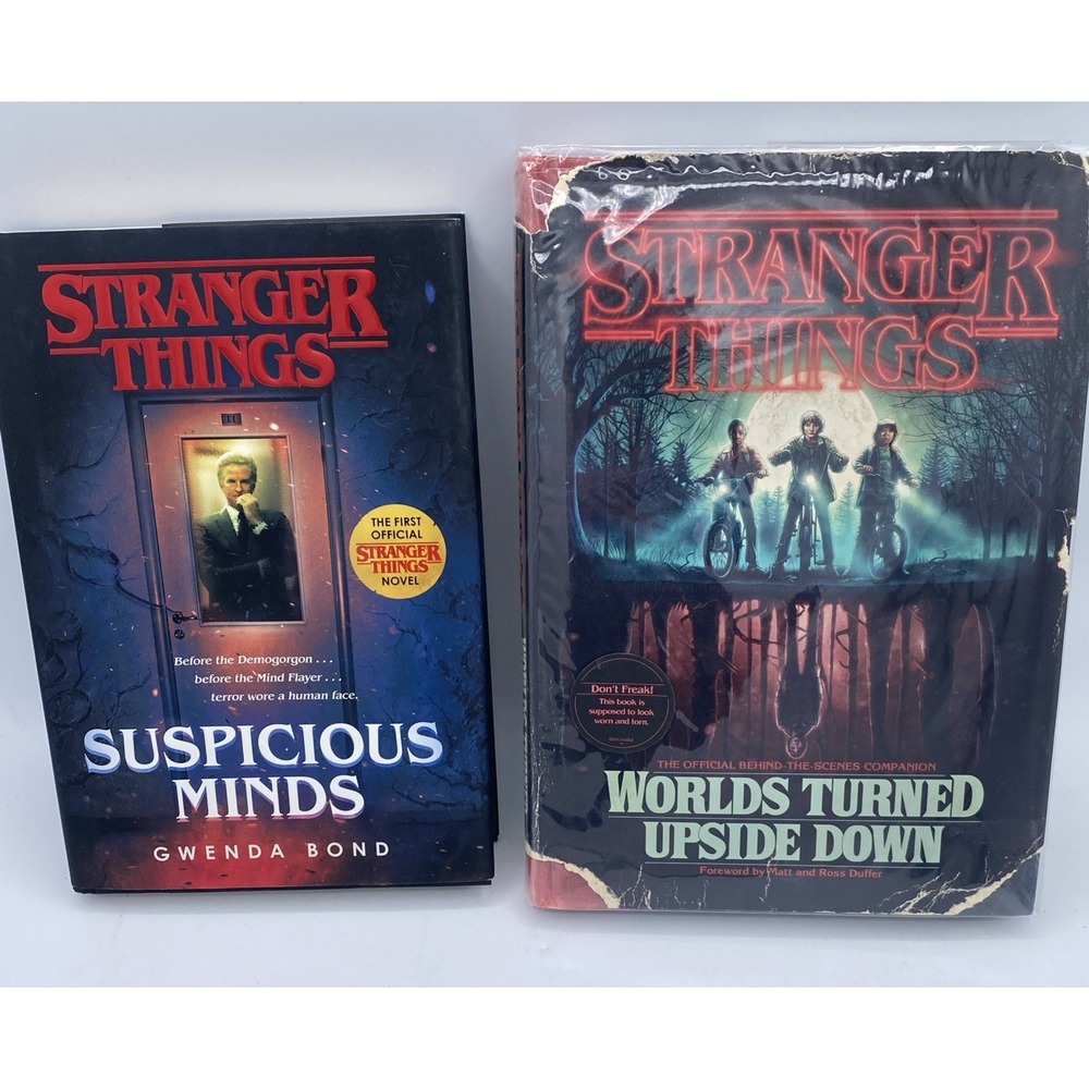 2019 Stranger Things 1st Edition Book Lot Turned Upside Down & Suspicious Minds
